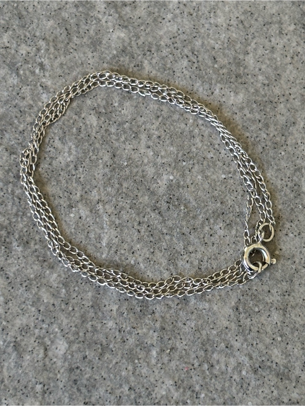 Sterling Silver Curb Link Chain Necklace Fine Jewelry 16.5” Vtg 1960’s